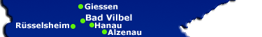 Kartenauswahl Bootsschule Frankfurt, Bad Vilbel, Hanau, Gie&szlig;en,  R&uuml;sselsheim, Alzenau, Dietzenbach